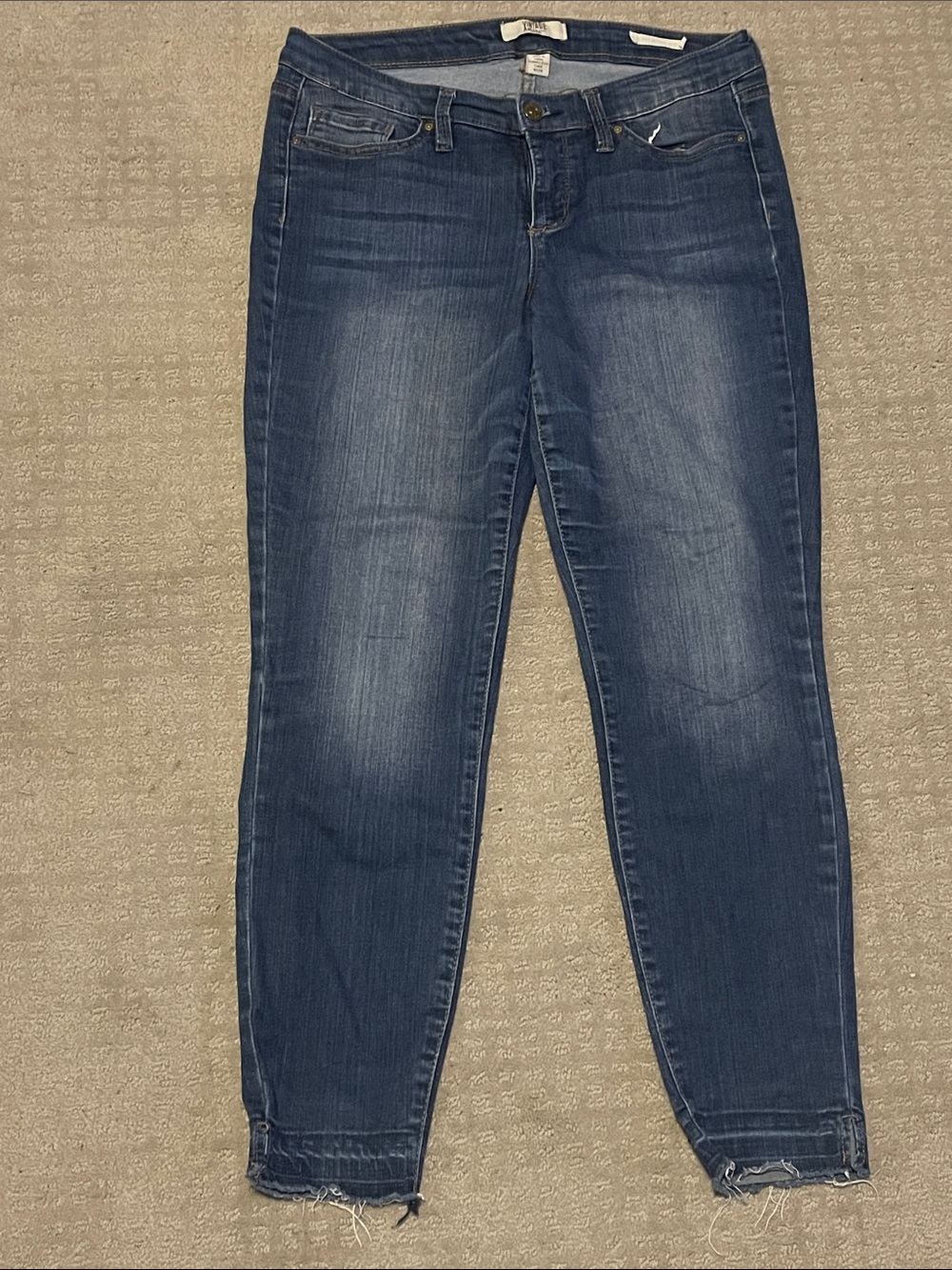 Vintage America 29 8 boho skinny ankle style Jeans distressed raw hem READ